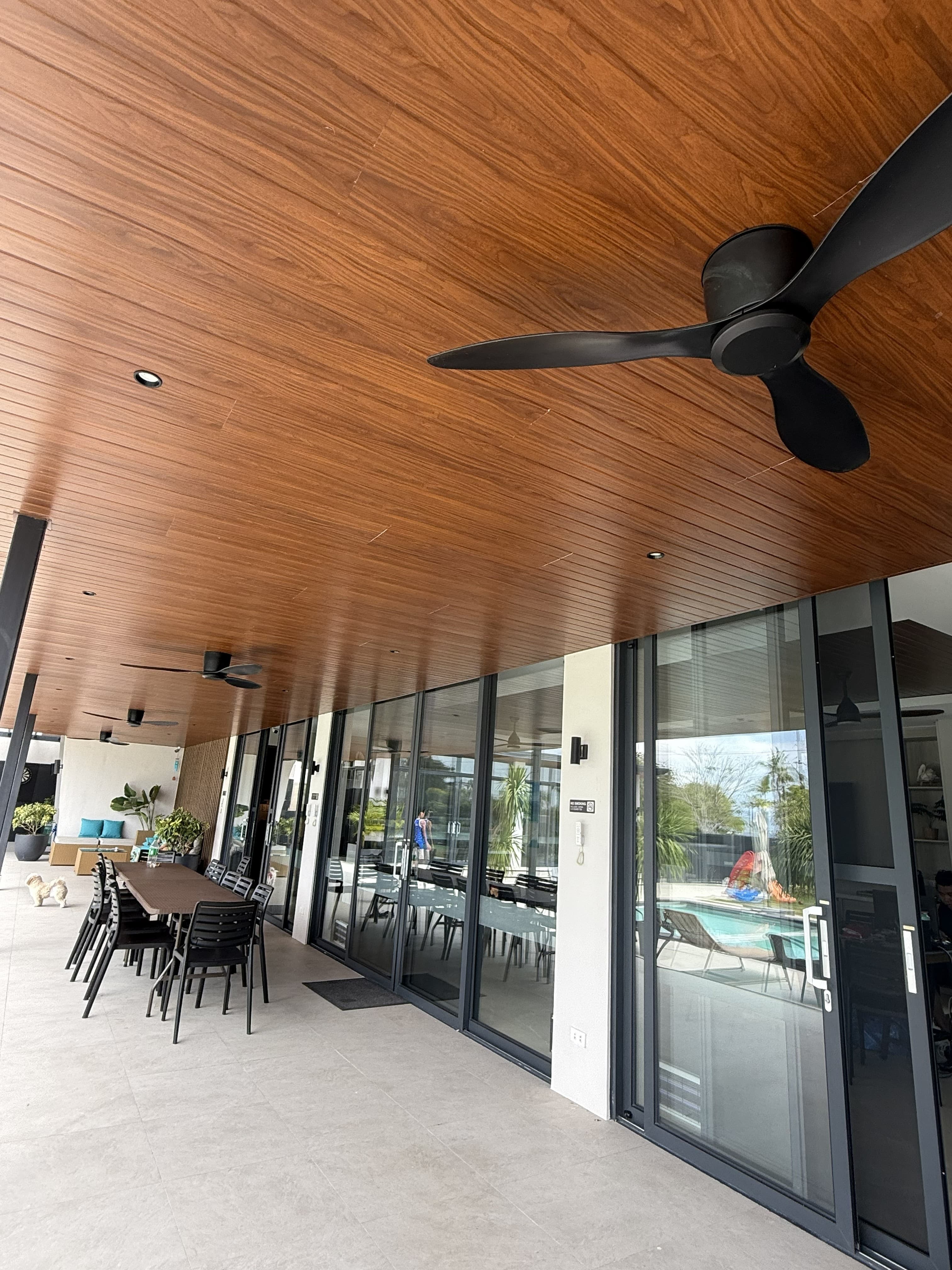 Longhouse lanai and social gathering area
