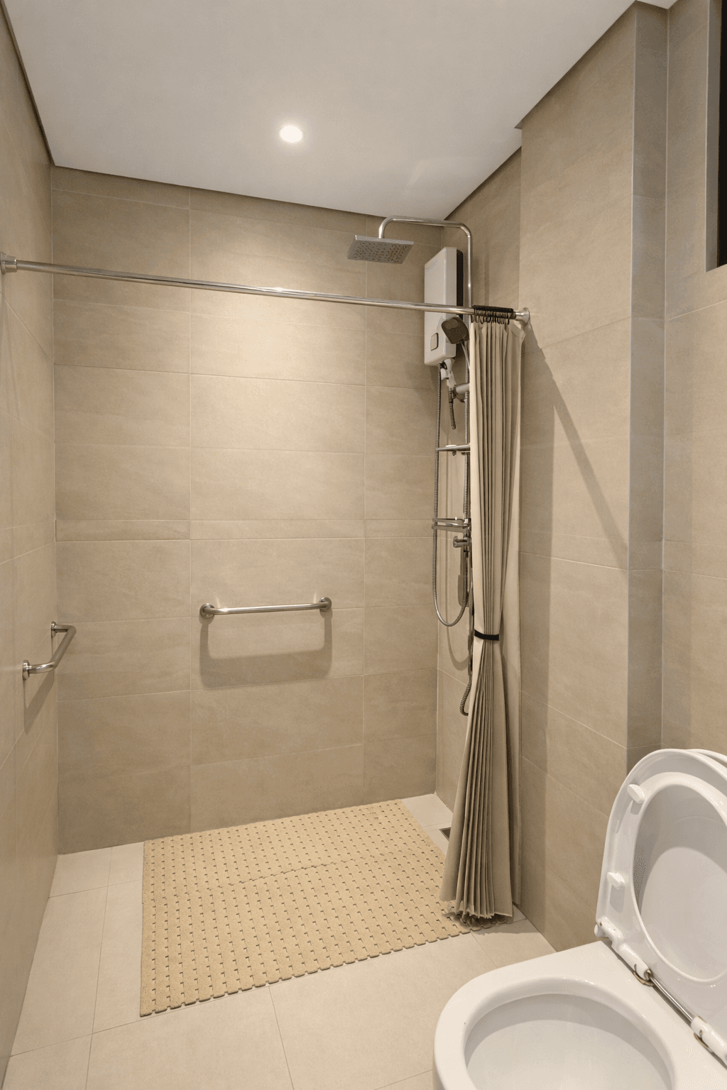 Bathroom shower angle for the room